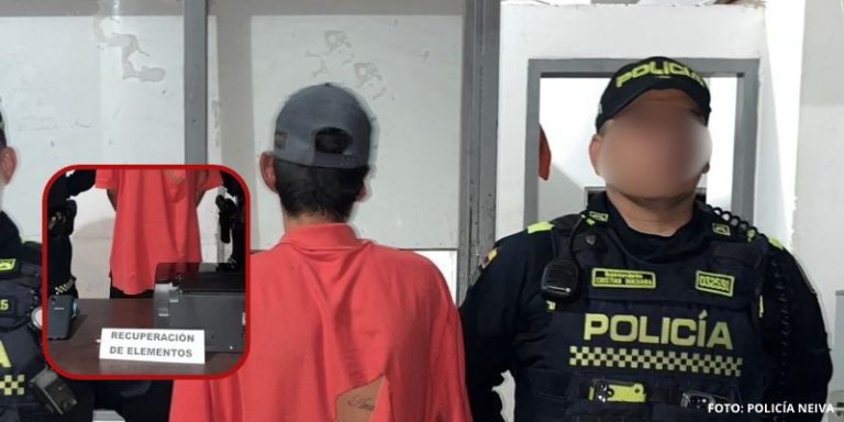 Policía Neiva captura a hombre señalado de hurto en barrio Ipanema gracias a alerta ciudadana