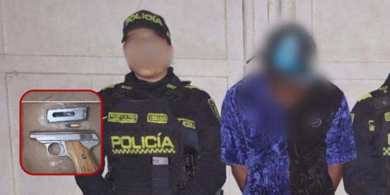 Policía Neiva captura a hombre con arma de fuego en flagrancia en barrio Villa Teresa