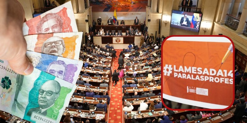 Gobierno Petro y bancadas progresistas logran avance clave en el congreso para devolver la Mesada 14