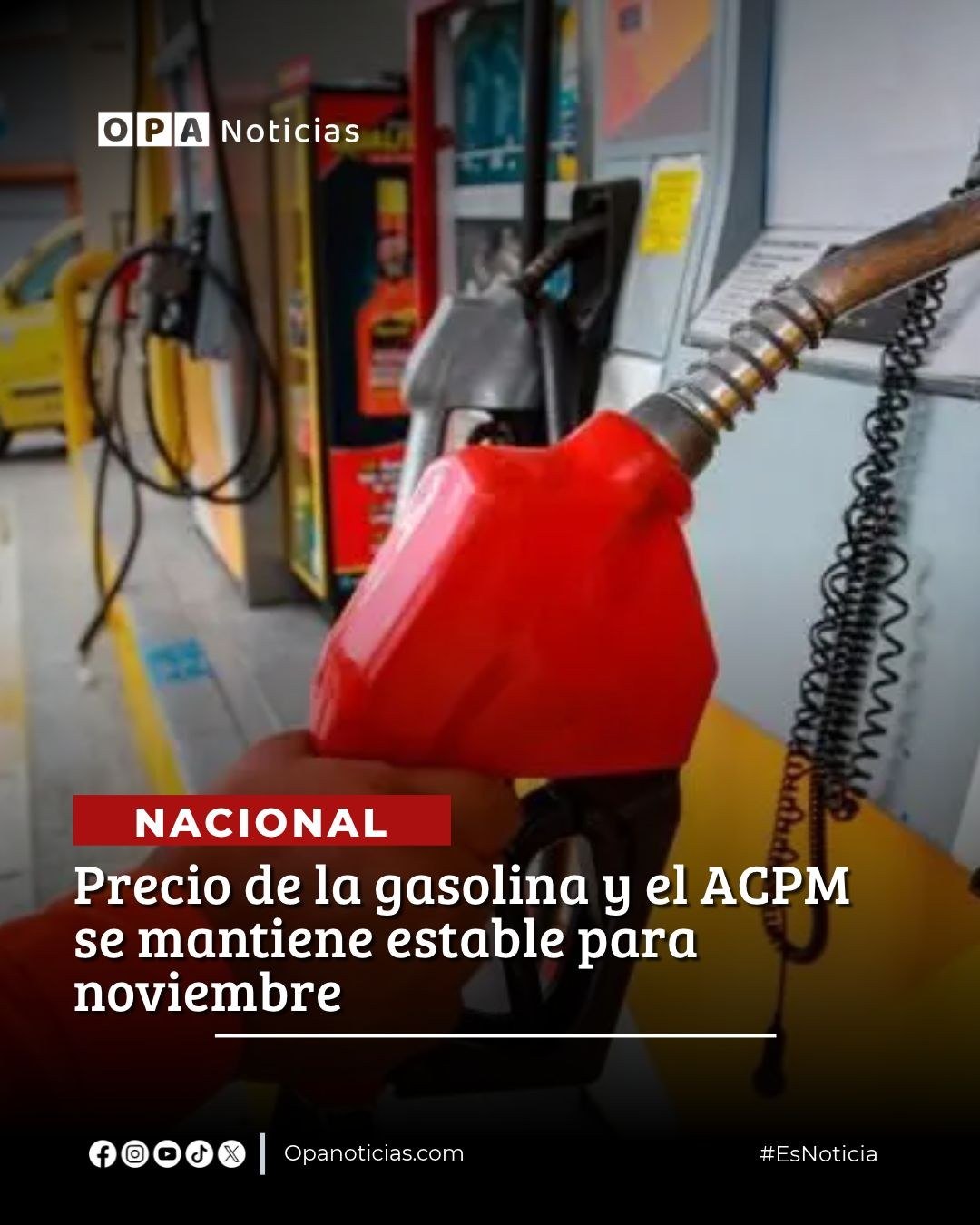 Precio de los combustibles no aumentará en noviembre